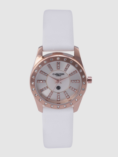 

Carlton London Women Silver-Toned Analogue Watch CL014RSIW