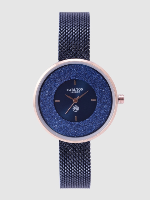 Women Navy Shimmer Analogue Watch CL021RBLB