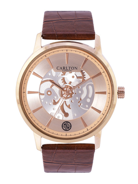 

Carlton London Men Rose Gold Analogue Watch CG034RROB
