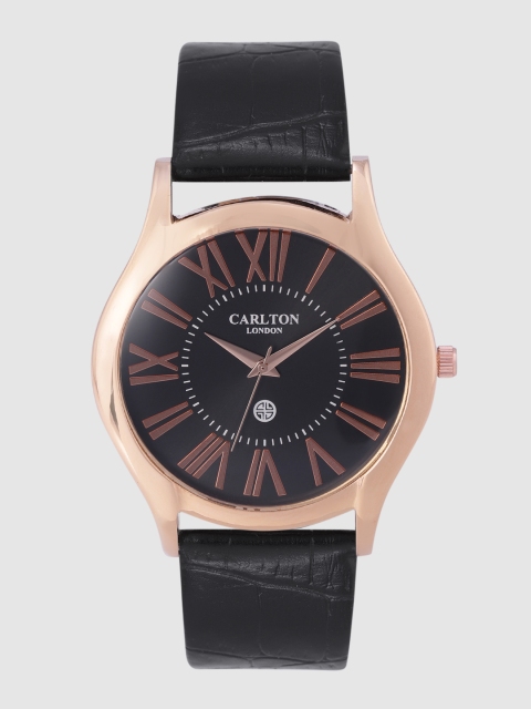 

Carlton London Men Black Analogue Watch CG037RBLB