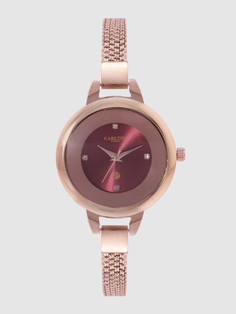 

Carlton London Women Burgundy Analogue Watch CL022RMAR