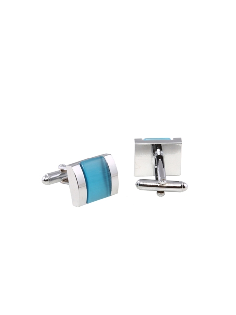 

Tossido Blue & Silver-Toned Cufflinks