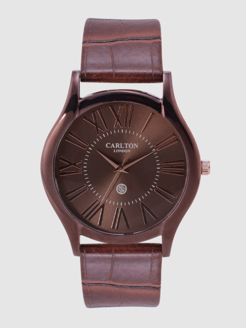 

Carlton London Men Bronze-Toned Analogue Watch CG037BBRB