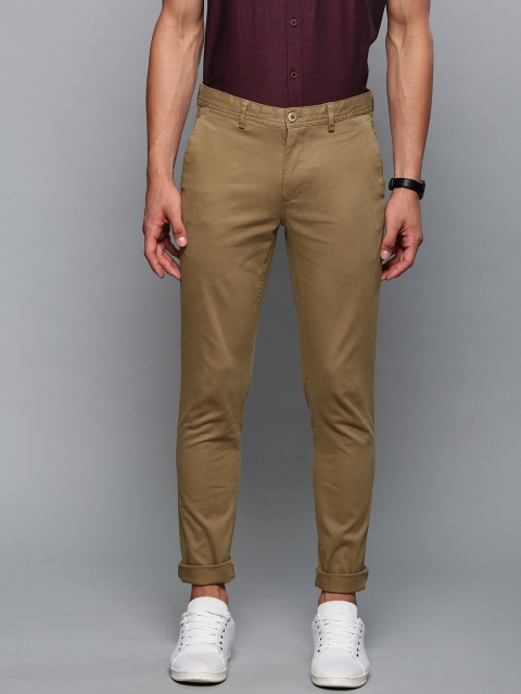 

Louis Philippe Sport Men Khaki Super Slim Fit Self-Design Trousers