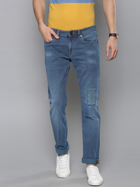 

Louis Philippe Jeans Men Blue Matt Slim Fit Low-Rise Clean Look Stretchable Jeans