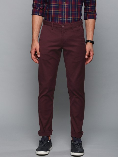 

Louis Philippe Sport Men Maroon Slim Fit Solid Trousers