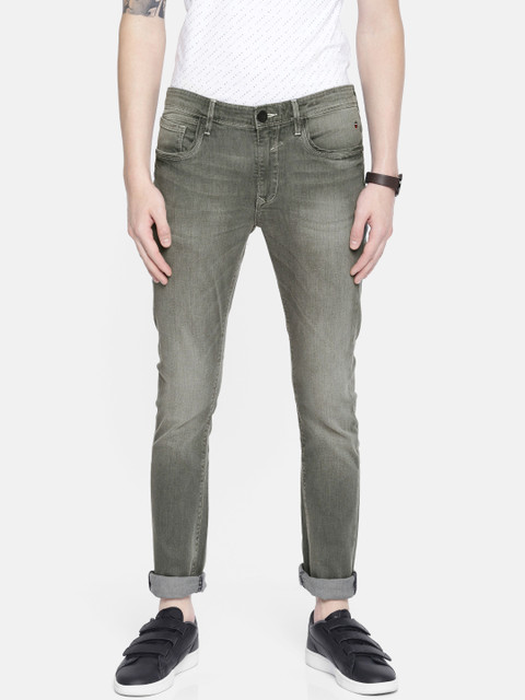 

Louis Philippe Jeans Men Grey Albert Super Slim Fit Low-Rise Clean Look Stretchable Jeans
