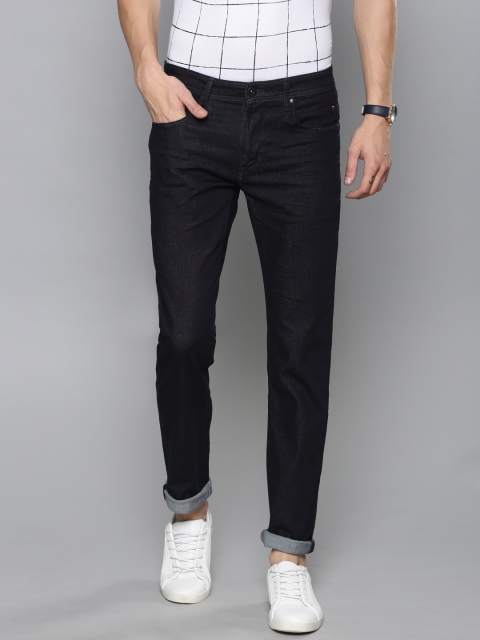 

Louis Philippe Jeans Men Blue Matt Slim Fit Mid-Rise Clean look Stretchable Jeans