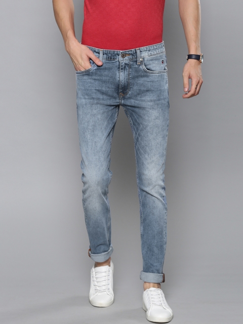 

Louis Philippe Jeans Men Blue Albert Super Slim Fit Low-Rise Clean Look Stretchable Jeans