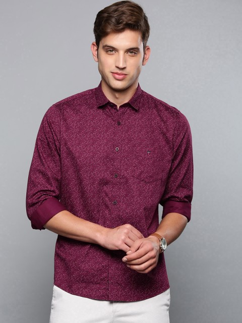 

Louis Philippe Sport Men Maroon Slim Fit Printed Casual Shirt
