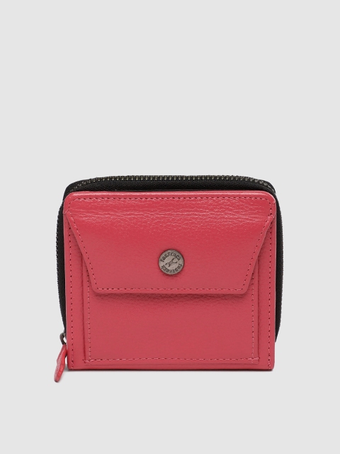

Fastrack Women Pink Genuine Leather Two Fold Wallet