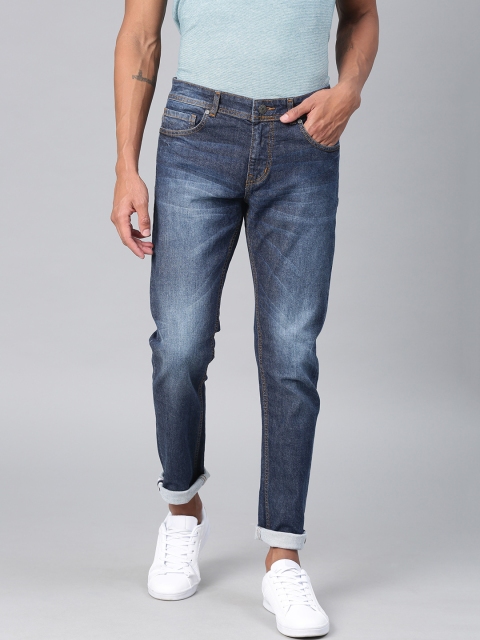 

American Crew Men Blue Slim Fit Mid-Rise Clean Look Stretchable Jeans