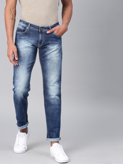 

American Crew Men Blue Slim Fit Mid-Rise Mildly Distressed Stretchable Jeans