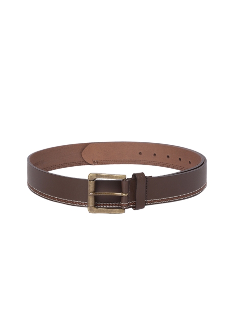 

Fastrack Men Brown Solid Leather Belt