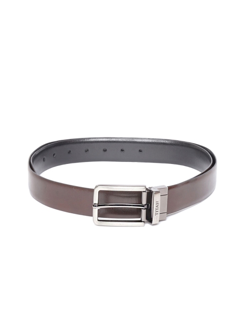 

Titan Men Black & Coffee Brown Solid Reversible Leather Belt