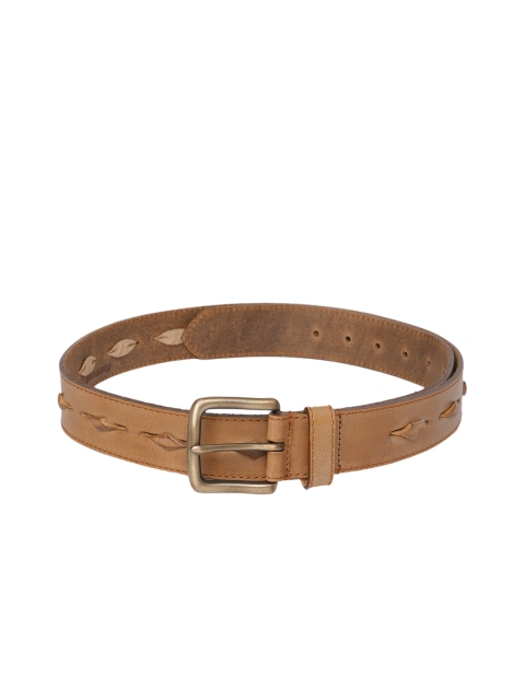 

Fastrack Men Tan Brown Solid Leather Belt