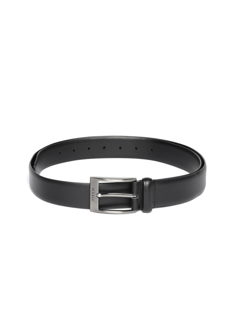 

Titan Men Black Solid Leather Belt