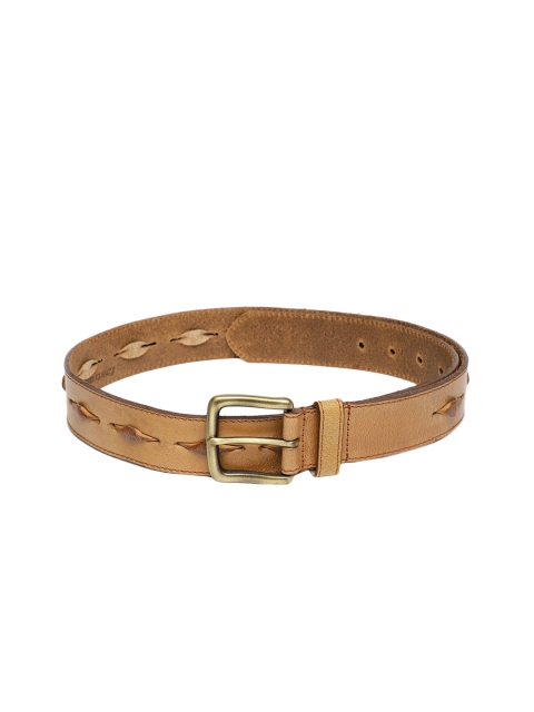 

Fastrack Men Tan Woven Design Belt