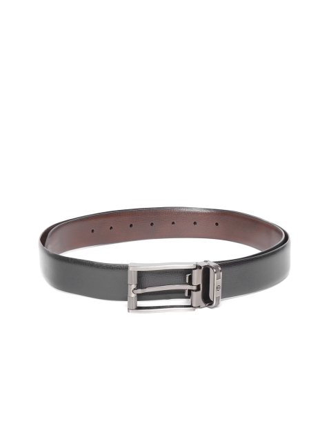 

Titan Men Black & Coffee Brown Solid Reversible Leather Belt
