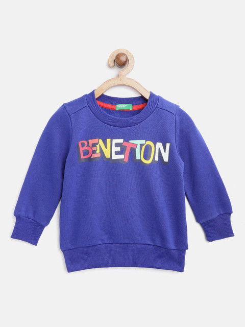 

United Colors of Benetton Boys Blue Printed Sweatshirt