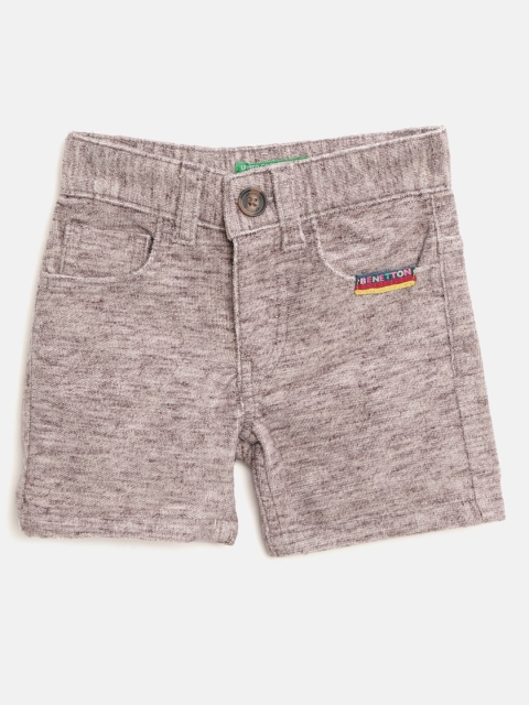

United Colors of Benetton Boys Brown Solid Corduroy Regular Fit Shorts
