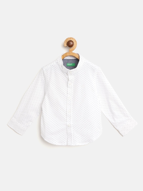 

United Colors of Benetton Boys White Regular Fit Printed Casual Shirt