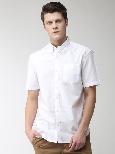 

Marks & Spencer Men White Regular Fit Solid Casual Shirt