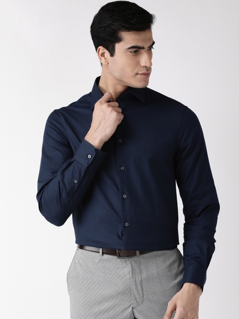 

Marks & Spencer Men Navy Blue Slim Fit Solid Formal Shirt