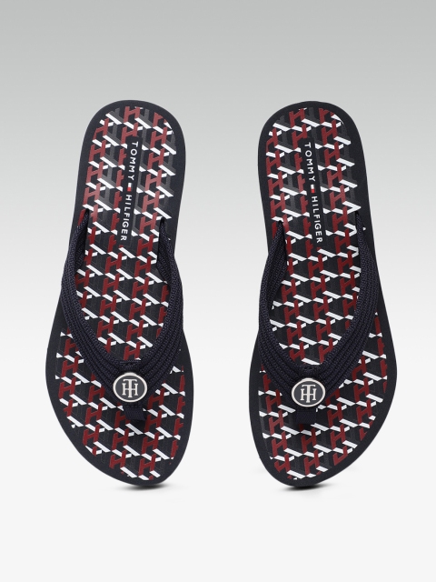 

Tommy Hilfiger Women Blue Printed Slip-On Flipflops