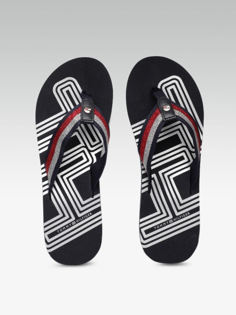 

Tommy Hilfiger Women Navy Blue Printed Flip Flops