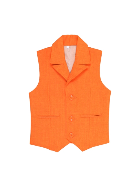 

Kidling Boys Orange Solid Woven Waistcoat