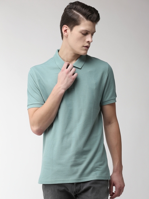 

Marks & Spencer Men Green Solid Polo Collar T-shirt