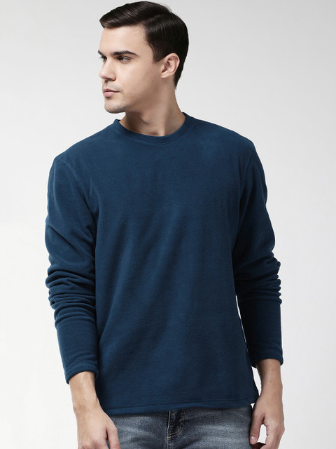 

Marks & Spencer Men Navy Blue Solid Sweatshirt