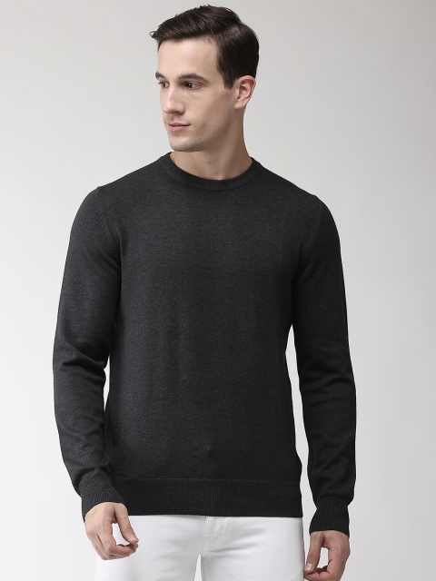 

Marks & Spencer Men Charcoal Grey Solid Sweater