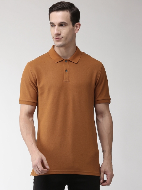 

Marks & Spencer Men Brown Solid Polo Collar T-shirt