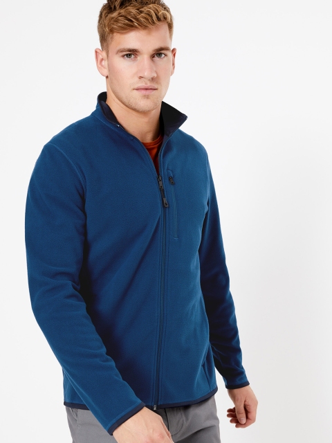 

Marks & Spencer Men Blue Solid Open Front Jacket