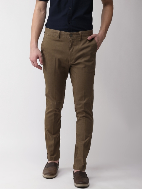 

Marks & Spencer Men Brown Regular Fit Textured Chinos