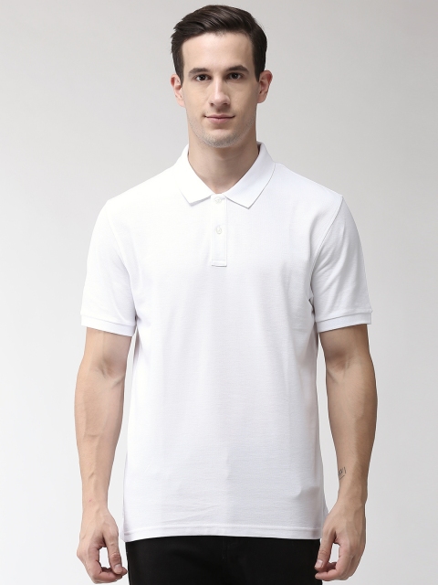 

Marks & Spencer Men White Solid Polo Collar T-shirt