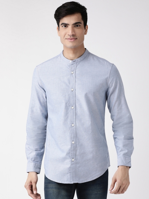 

Marks & Spencer Men Blue Regular Fit Solid Casual Shirt