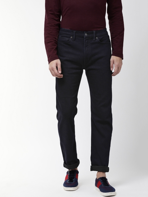 

Marks & Spencer Men Navy Blue Straight Fit Mid-Rise Clean Look Stretchable Jeans