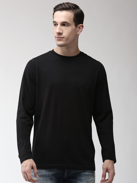 

Marks & Spencer Men Black Solid Round Neck T-shirt