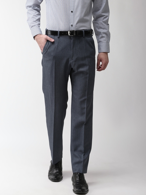 

Marks & Spencer Men Blue Regular Fit Solid Formal Trousers