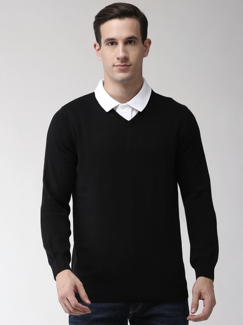 

Marks & Spencer Men Black Solid Sweater