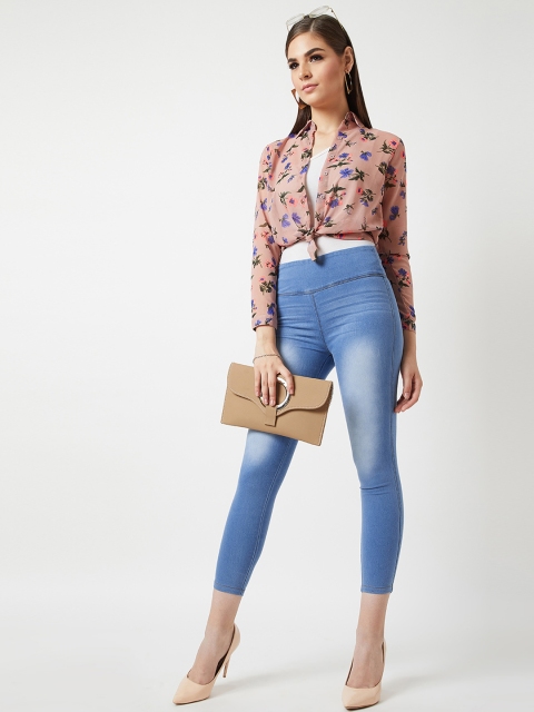 

Miss Chase Women Blue Solid Skinny-Fit Denim Jeggings
