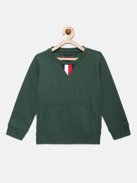 

Tommy Hilfiger Boys Green Solid Pullover