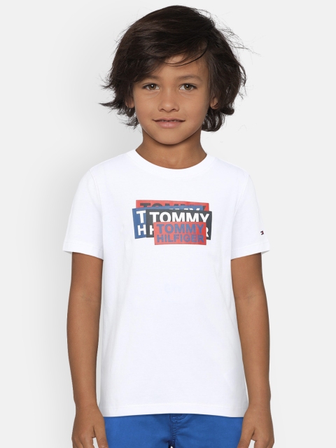 

Tommy Hilfiger Boys White Printed Round Neck T-shirt