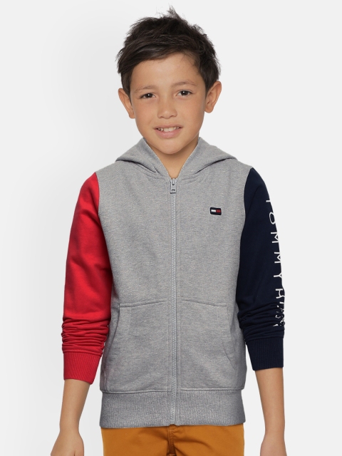 

Tommy Hilfiger Boys Grey Hooded Sweatshirt