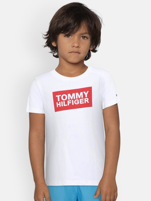 

Tommy Hilfiger Boys White Printed Round Neck T-shirt