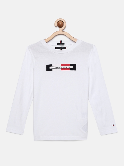 

Tommy Hilfiger Boys White Printed Round Neck T-shirt