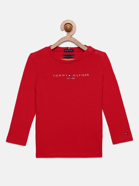 

Tommy Hilfiger Boys Red Printed Round Neck T-shirt